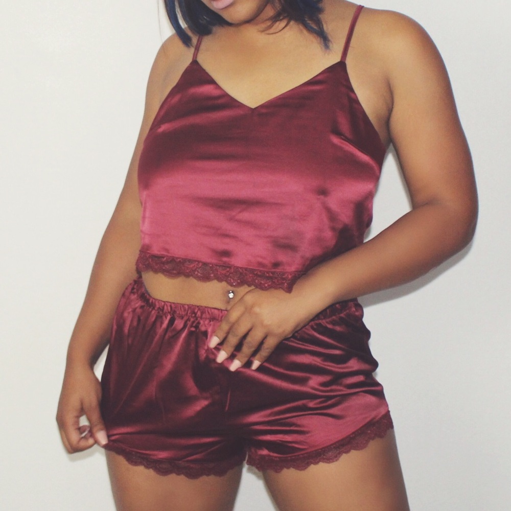 *NEW pijama silk 2 piece set